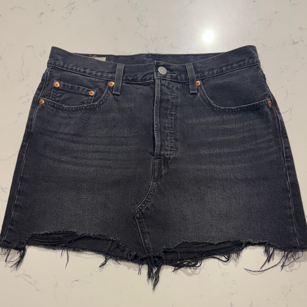 Levi's Black Denim Mini Skirt